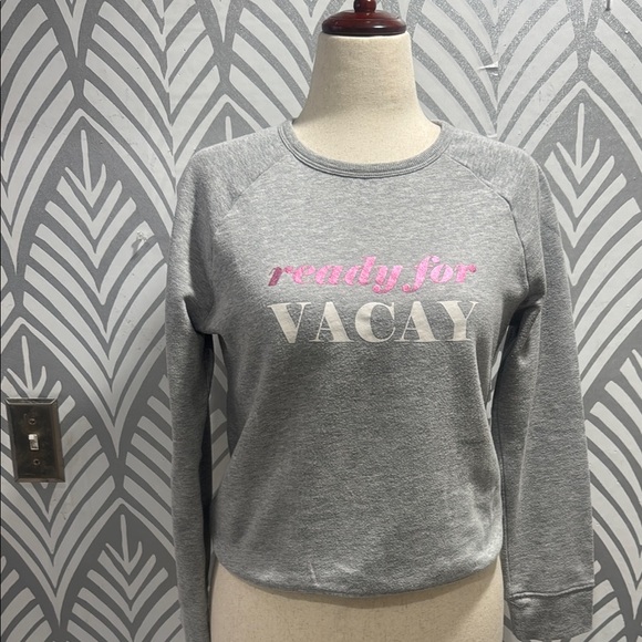 Caslon Gray Pink Relaxed Sweatshirt - Picture 1 of 6